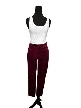 Banana Republic Deep Red Velvet Trousers